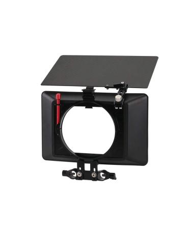 Proaim Lightweight Clip-On Camera Matte Box for 80mm - 114mm Lenses. 4x4 & 4x5.65 Filter Holder, 15mm Rod Adapter & Tool-less. Carbon Fibre Top Flag, Complete Protection from Unwanted Lights (MB-10)