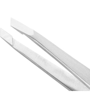 Premium Twin Tweezers with Sloping Tip - Stainless Steel 90mm for Perfect Plucking - Buy Online on GoSupps.com