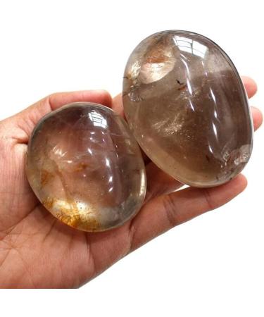 1 Kg Natural Smoky Quartz Crystal Palm Stone for Home Decoration - Buy Online on GoSupps.com