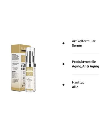 Buy Eye Area Serum - Anti-Aging Eye Cream for Dark Circles & Swollen Eyes - Vitamin E & Collagen - 15 ml - International Shipping Available - Buy Online on GoSupps.com