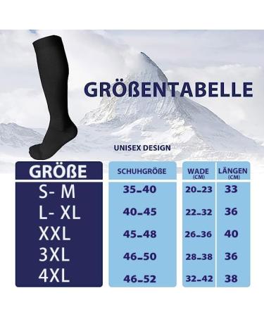 Buy Ddobb 4 Pairs Compression Stockings for Men & Women | Support Socks for Travel Sports Running & Cycling | 3XL Black - Buy Online on GoSupps.com