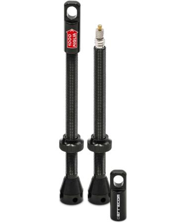 1000 Miglia Tubeless Bicycle Valves - 80mm Presta Compatible - 2 Pack with Valve Insert Removal Tools - Buy Online on GoSupps.com