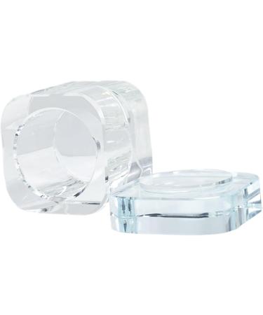Colcolo Nail Art Glass Dish with Lid Glass Cup Easy to Clean for Salon Home Clear - Buy Online on GoSupps.com