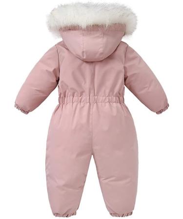 Baby Girls' Waterproof Snowsuit | Kids Ski Jacket | Boys Fleece Coat | Windproof Outwear | Pink | 2-3 Years - Buy Online on GoSupps.com