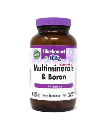Bluebonnet Nutrition Multiminerals Plus Boron Iron-Free 180 Vegetable Capsules