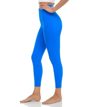 HeyNuts Pure&Plain 7/8 Athletic Leggings for Women | Tummy Control Workout Pants | Buttery Soft and Comfortable | Small Poolside Blue | 25 - Buy Online on GoSupps.com
