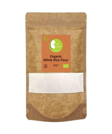 Organic White Rice Flour - Certified Organic - by Busy Beans Organic (2kg)