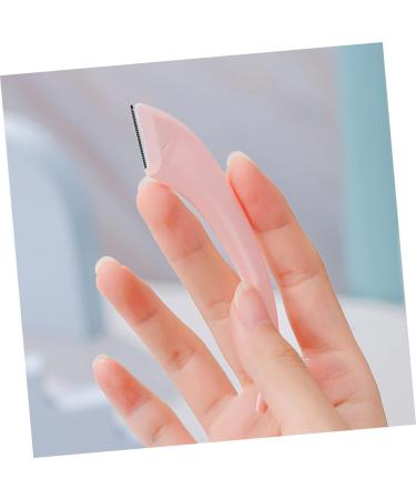 NOLITOY Crescent Moon Eyebrow Trimmer Set 3 Stainless Steel Face Razors for Women & Men | Eyebrow Shaping Tool Kit in Pink - Perfect for Precise Eyebrow Grooming - Buy Online on GoSupps.com