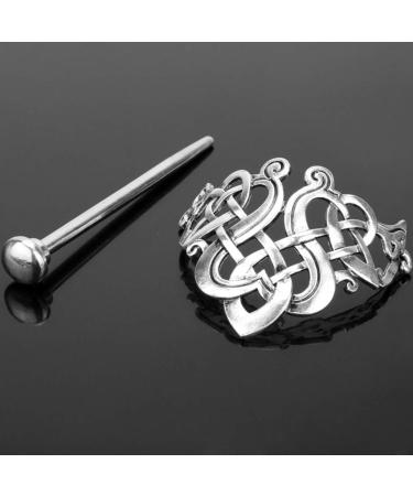 Personalized Silver Hair Clip Celtic Knot Women Party Hair Jewelry Long Hair with Stick Slide - Buy Online on GoSupps.com