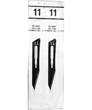 10 Sterile Carbon Steel Scalpel Blades - Figure 11 - Individually Packed for Precision Surgery | International Shipping Available - Buy Online on GoSupps.com