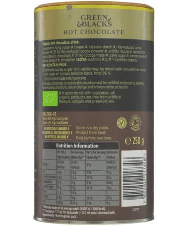 Organic Green and Blacks Hot Chocolate Drink (6x250g) Chocolate 6x250g - Buy Online on GoSupps.com
