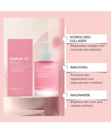 REAHSYTE Peptide 12 Skin Firming Serum for Face with Niacinamide & Bakuchiol Anti-Aging & Hydrating Facial Treatment Boosts Radiance & Smooths Fine Lines - 1 Fl Oz 4Pcs - Buy Online on GoSupps.com