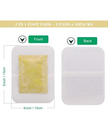 Detox Foot Pads 20pcs - Ginger Detox Plaster for Blood Circulation Tiredness Relief & Sleep Improvement - Buy Online on GoSupps.com