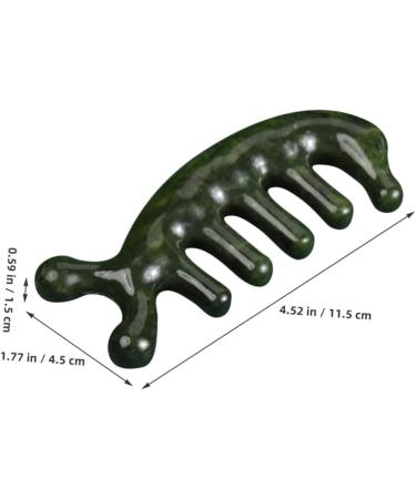 SESESFOUFU JADE Massage Comb | Acupuncture Massager Tool for Body Relaxation | Handcrafted Jade Massage Comb - Buy Online on GoSupps.com