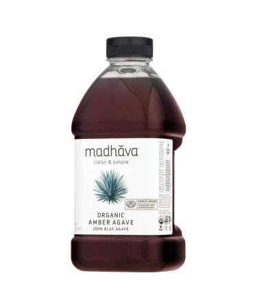 Madhava Naturally Sweet Organic Blue Agave Low-Glycemic Sweetener  Amber Raw  46 Ounce (Packaging may vary) - Buy Online on GoSupps.com