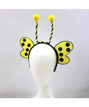 Antenna Headband Bee Ladybug Animal Head Boppers Party Favor Photo Props Yellow - Buy Online on GoSupps.com