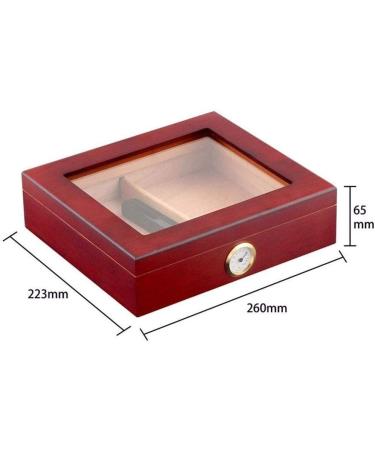 Cigar Boxs Humidors Handmade Cigar Humidor Cecigar Desktop Box with Humidifier and Hygrometer Glass Top for 35 Cigars - Buy Online on GoSupps.com