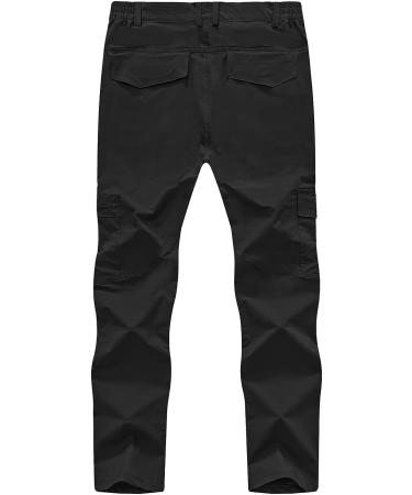Rdruko Men's Stretch Hiking Work Pants - Water Resistant Lightweight Outdoor Mountain Pants - Black, Size 36 - Buy Online on GoSupps.com