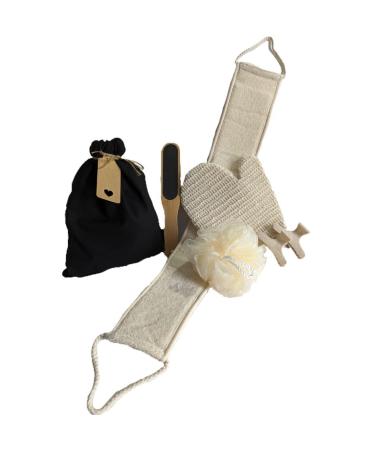 5 pc Exfoliating Spa Bath/Shower Set for Women & Men