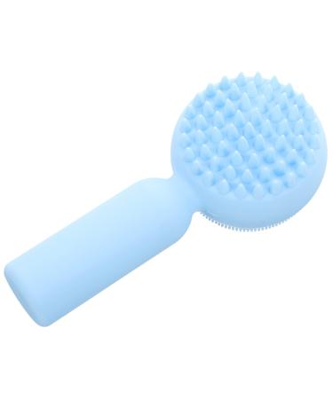 MAGICLULU Silicone Face Brush Exfoliating Brush Skincare Brush Facial Scrubber Face Scrubbers Face Brush Exfoliator Face Scrubber Silicone Face Exfoliator Silicone Scrubber Facial Brush 11x5cm Sky-blue