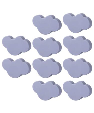 Set of 10 furniture knobs for children's rooms set of drawer knobs furniture knobs for children's rooms small cloud shape (grey)