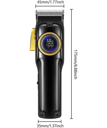 Professional Hair Clippers for Men - Cordless USB Rechargeable Trimmer with LED Smart Display - Buy Online on GoSupps.com