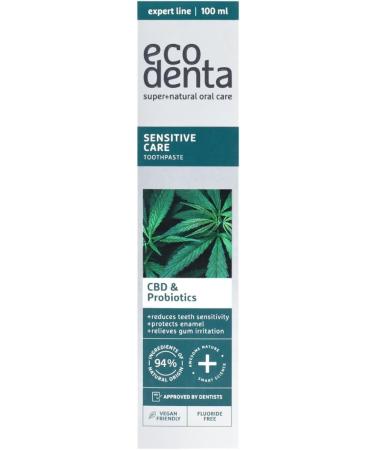  ECODENTA ECODENTA CBD Probiotic Toothpaste Fights Plaque and Tartar Toothpaste for Sensitive Teeth 100ml - Buy Online on GoSupps.com