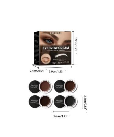 Waterproof Eyebrow Cream for Lasting & Natural 3D Effect - 04 Black - Buy Online on GoSupps.com