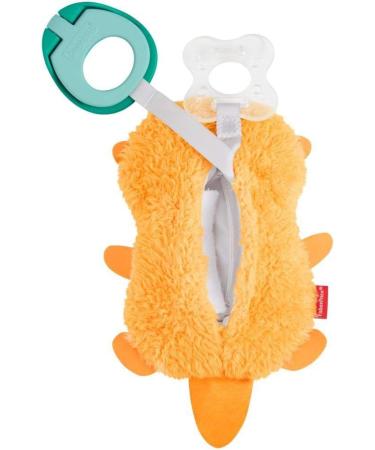 Fisher-Price Clipimals Otter Pacifier with Clothes Clip - Orange Washable & Cute Baby Accessory for International Shipping - Buy Online on GoSupps.com