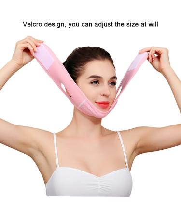 yufana Facial Slimming Strap Double Chin Reducer Reusable V Line Mask Facial Slimming Strap Tighten and Sculpt Jawline Face Swelling Puffiness V Line Lifting Chin Strap for Women and Men (Pink) - Buy Online on GoSupps.com