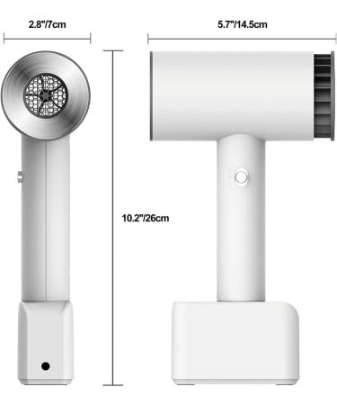 Hair Dryer w/Hot & Cold Wind 15600mAh Rechargeable Wireless Hairdryer Travel Blow Dryer for Women Infants Kids Outdoor Camping Beaches  - Buy Online on GoSupps.com
