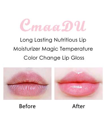 Evpct 2Pcs Clear Color Changing Lip Gloss Set for Women Girls - Pink Mood Lip Oil Balm Stain Glaze Pack, Hydrating Formula - 0.21 Fl Oz (Pack of 1) - Buy Online on GoSupps.com