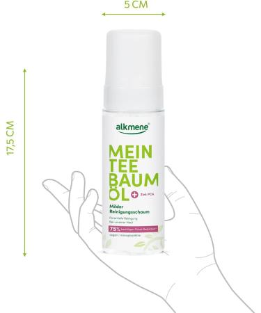  Alkmene alkmene Tea Tree Oil Foaming Face Wash - Vegan face and body cleansing foam free of silicones parabens and mineral oils - face wash for men and women (6 x 200 ml) - Buy Online on GoSupps.com