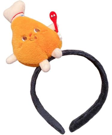 hgnxa Cute Stuffed Chicken Leg Shape Hair Hoop Women Spa Wash Face Makeup Headband for Photoshoots Halloween Hair Accessories French Fries Headban - Buy Online on GoSupps.com