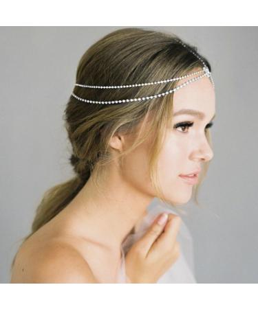 Sither Women Head Chain Forehead Jewellery Headband Chain for Festival Halloween Headpiece Head Jewellery Gypsy Indian Headband Headchain Hair Jewelry (silver) - Buy Online on GoSupps.com