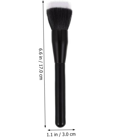 Baluue 2 Pcs Flat Blush Brush Wooden Handle Powder Blush Foundation Makeup Brushes - Buy Online on GoSupps.com