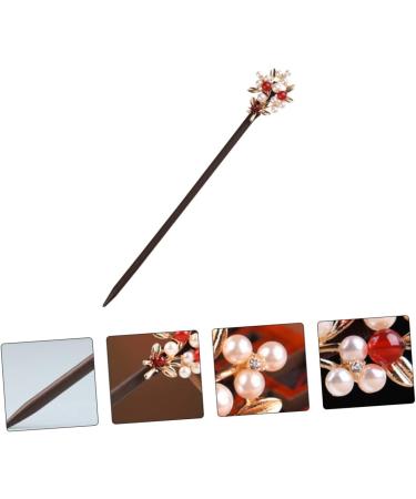 Beatifufu 1pc Vintage Pearl Hairpin Ancient Hair Chopsticks Hair Sticks for Buns Pearl Hair Accessories Japanese Decor Rhinestone Hair Clips Asian Crystal Flower Agate Japanese-style Bride - Buy Online on GoSupps.com