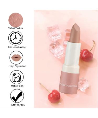 Rosarden Nude Matte Lipstick - Long Lasting & Waterproof Lipstick for Women - Soft Velvet Finish - Buy Online on GoSupps.com