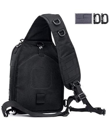 Tactical Sling Bag Pack - Military Assault Shoulder Backpack - Black - Buy Online on GoSupps.com