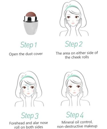 Ipetboom 4pcs Facial Face Massager Roller Oil Absorbing Roller Oil Absorption Beauty Instrument 5X2.9X2.9CMx4pcs Blackx4pcs - Buy Online on GoSupps.com