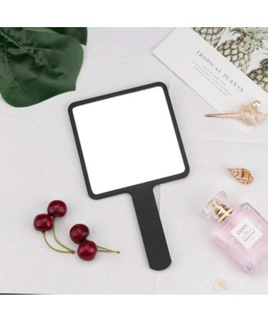 2PCS Rectangle Handheld Mirrors - Travel Cosmetic Mirror with Handle (Black) - Buy Online on GoSupps.com
