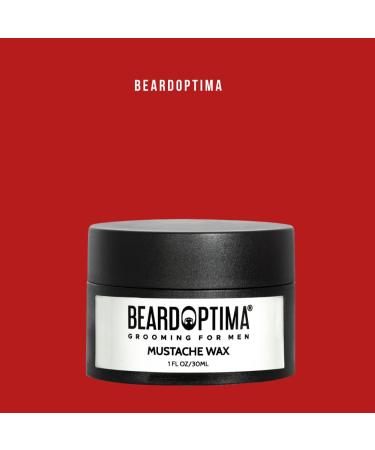 Beardoptima Mustache Wax for Men - Strong Hold Beard & Mustache Wax for Grooming & Styling - 1 FL OZ - Buy Online on GoSupps.com