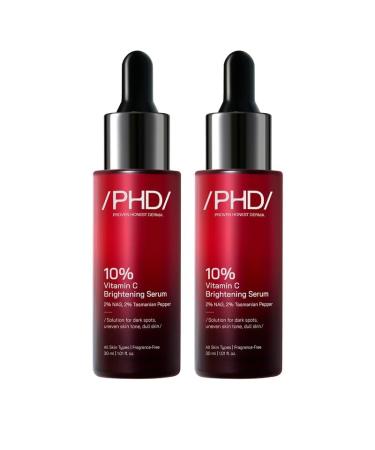 /PHD/ 10% Vitamin C Brightening Serum | For Glowing skin Oily skin Dry skin | Dark Spots & Uneven Tone Treatment | Face serum for Women & Men | Formulated with Global Dermatologists | 60ml