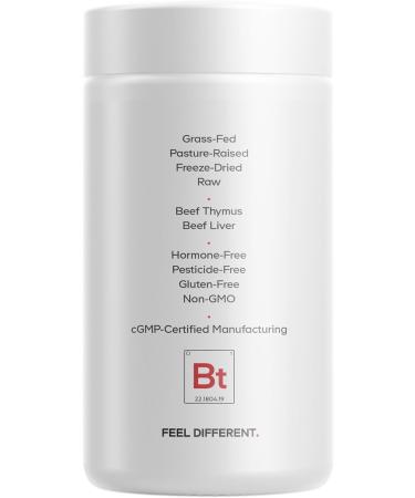 Codeage Grass Fed Beef Thymus Supplement Superfood Freeze Dried Non-Defatted Desiccated Thymus & Liver Pills Glandulars Meat Pasture Raised Beef Vitamins Non-GMO 180 Capsules - Buy Online on GoSupps.com