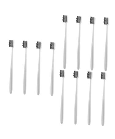 Healvian 12 pcs soft toothbrush daily toothbrushes for adult toothbrushes for children aesthetically travel toothbrush little toothbrush pregnant woman round tube pp white soft fur