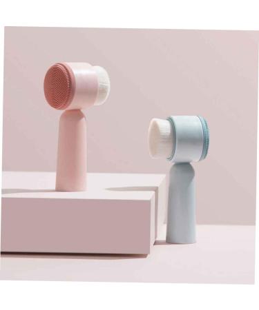 Facial Cleansing Brush face Cleanser Handheld Brush Soft bristles Silicone face Cleaning Facial Brush face Pore Cleanser pores Detergent Blue 5.5X12.5cm - Buy Online on GoSupps.com
