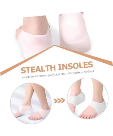 FOMIYES Height Increasing Insole Sock Pads - Silicone Heel Protectors for Men & Women | Non-Slip Silicone Heel Sleeves | White Half Shoe Inserts - Buy Online on GoSupps.com