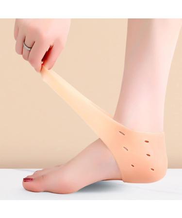 6 Pcs Silicone Heel Protectors for Fast Pain Relief - Men & Women - (Skin Color) - Buy Online on GoSupps.com