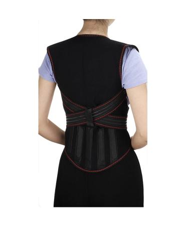 Tourmaline Self-Heating Full Back Support Belt 108Pcs Magnets Waist Brace Back Posture Vest Spine Shoulder Posture Correction Belt (Size : Large) (X) (Medium)