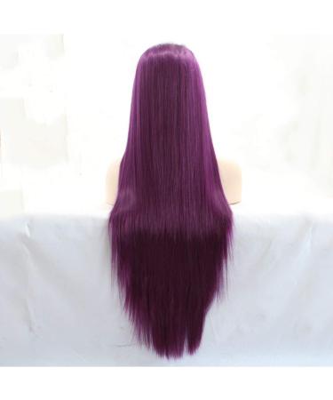 Buy SHIYID Purple Lace Front Wig - Long Silky Straight Heat Resistant Fiber Wig for Women | Perfect for Cosplay - Buy Online on GoSupps.com